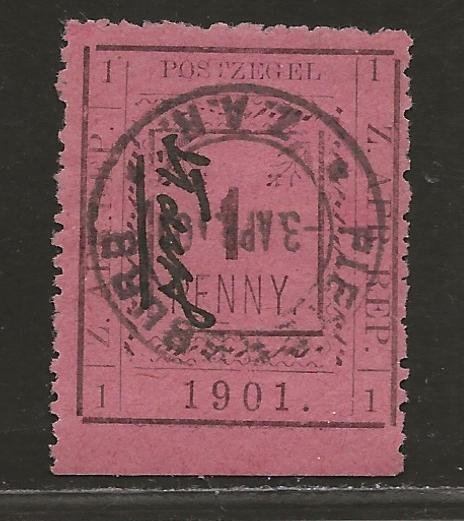 TRANSVAAL SC# 198(SG#27d)  NO LINE UNDER UR'1'   FVF/CTO