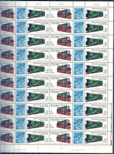 Germany DDR 1981 Trains Locomotives Mi. 2629/32 2 sheet MNH 2 times folded