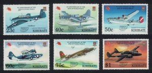 Kiribati Second World War American Aircraft 6v 1995 MNH SG#489-494