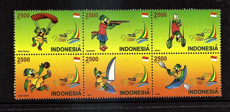 National Sports Week...Indonesia..mnh  6 var #2305