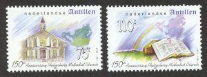 Netherlands Antilles Scott 969-70 MNHOG-2001 Philipsburg Methodist Church 150th