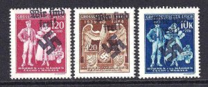 BOHEMIA & MORAVIA B22-B24 WIR SIND FREI OVERPRINTS OG NH U/M VF