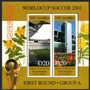 GAMBIA 2620-2643 MNH S/S SCV $110.00 BIN $66.00 WORLDCUP SOCCER