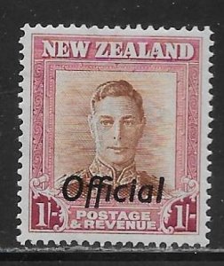 New Zealand o98 1sh KGVI single Unused LH