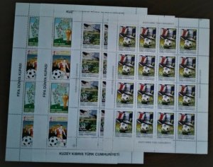 2006 ( 2 sets) and 2012 FIFA WORLD CUP UNMOUNTED MINT SHEETLETS - TURKISH CYPRUS