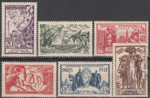 French Eq Africa #27-32 F-VF CV $16.10  (A10856)