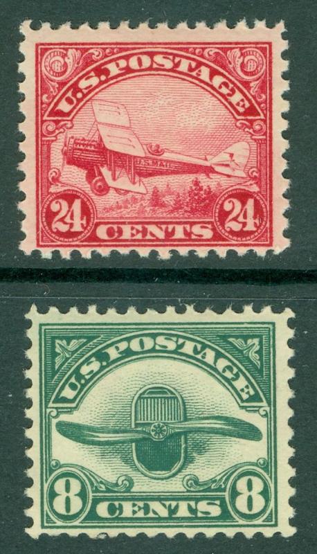 USA : 1923. Scott #C4, 6 Both Post Office Fresh & Mint Never Hinged Catalog $212