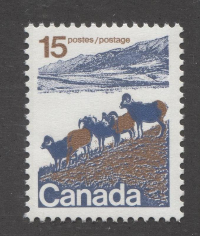 Canada #595ii 15c Caricature Type 1, OP-2 Tag, Paper Type 12 VF-80 NH