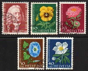 Switzerland Sc #B277-B281 Used