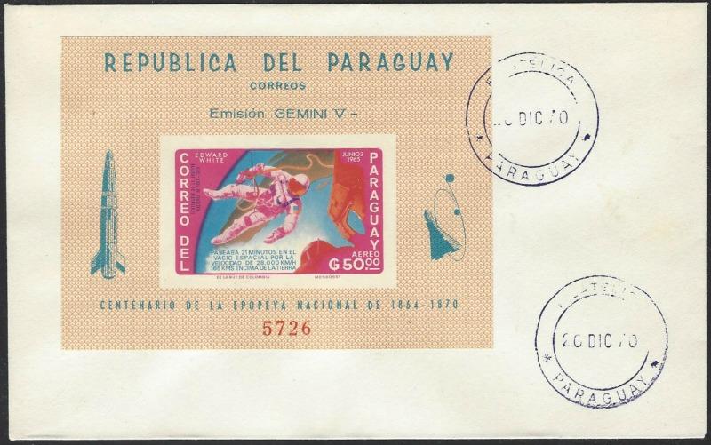 Paraguay Mi Block #78 on 1970 Cover