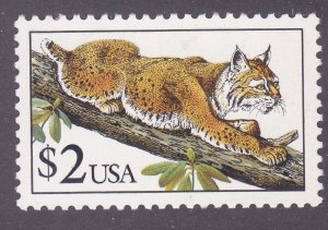 US 2482 MNH 1990 $2 Bobcat Issue Very Fine