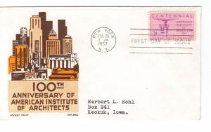 US 1089 (Me-5) 3c Architects on FDC Cachet Craft Boll Cachet ECV $12.50