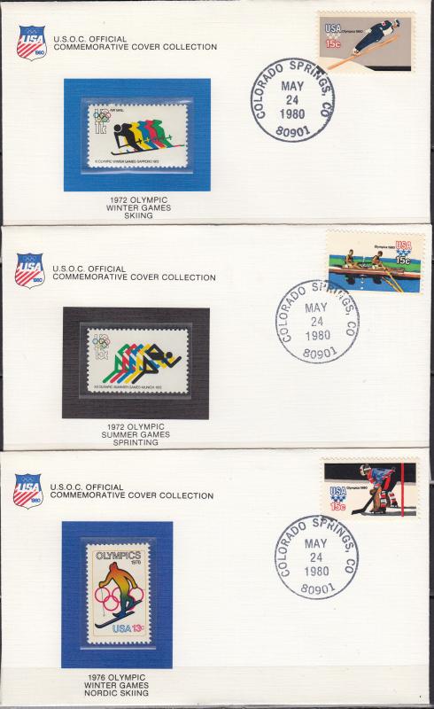 USA - Olympic Games FDC collection - (1455)