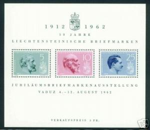 LIECHTENSTEIN Scott 369 MNH** Leader Sheet 1962