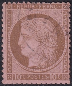 France 1875 Sc 60 used light date cancel