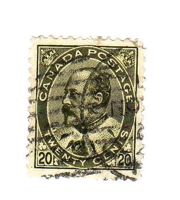 Canada Sc 94 1903 20c Edward VII stamp used