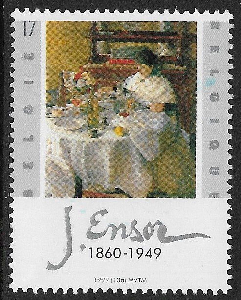 Belgium # 1739 - James Ensor : Woman eating Oysters - MNH -  {C}