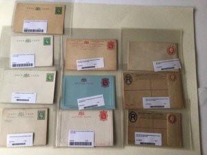 King Edward V11 collection of 10 mint unused stationery envelopes & cards A11345