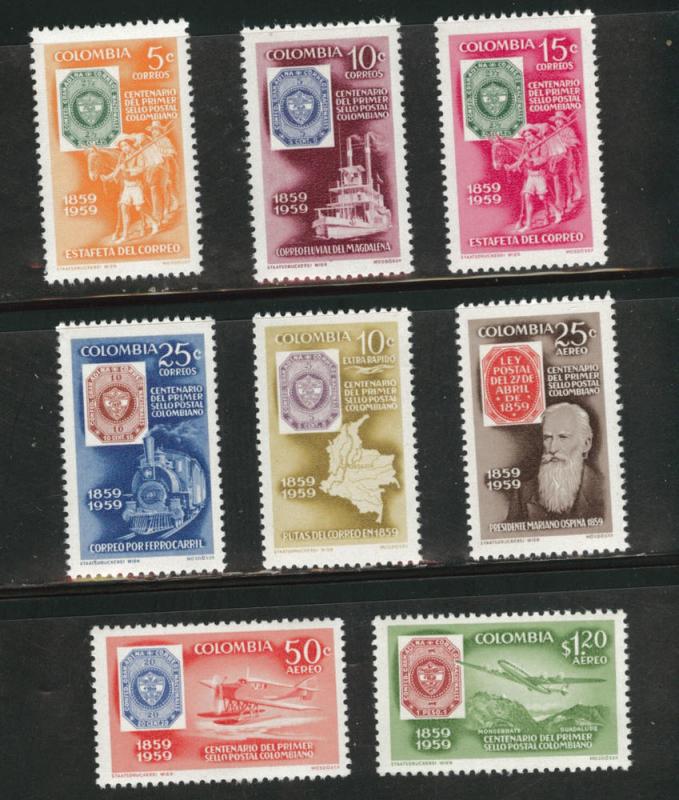 Colombia Scott 709-712,C351-354  MNH** set CV$5