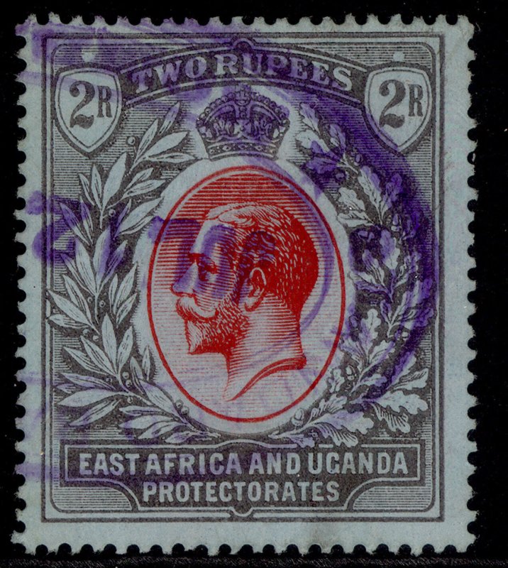 EAST AFRICA and UGANDA GV SG54, 2r red & black/blue, USED. 