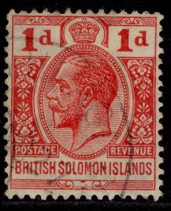 BRITISH SOLOMON ISLANDS GV SG40, 1d scarlet, FINE USED. Cat £15.