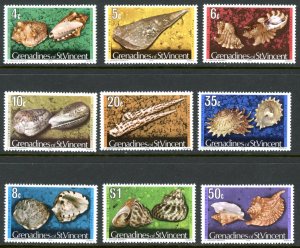 St. Vincent Grenadines MNH mint 36-40, 43, 45, 47-48 seashell      (Inv 001564.)