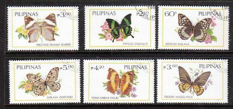 Philippines Butterflies 1693-1698 CTO  VF NH