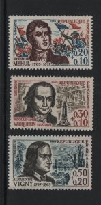 France   #B371-B373  MNH  1963 Red Cross portraits