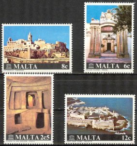 Malta 1980 Architecture Restoration of Structures set of 4 MNH