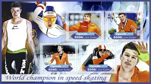 Stamps. Sports. Speed Skating. Sven Kramer 2019 year 1+1 sheets perforated