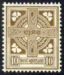 Ireland Sc# 75 MH (a) 1922-1923 10p brown Celtic Cross