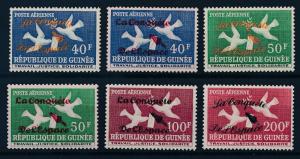 [64240] Guinea 1962 Space Travel Weltraum Overrint Birds Doves Airmail MNH