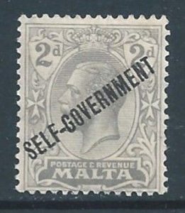 Malta #89 MH 2p King George V Ovptd. Self-Government - Wmk. 4