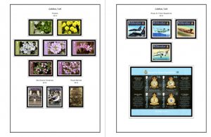 COLOR PRINTED GIBRALTAR 2011-2020 STAMP ALBUM PAGES (71 illustrated pages)