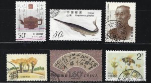 China stamps 1994LotC: 1993-11, 1993-15, 1994-2, 1994-3 & more. Lot of 6 mixed