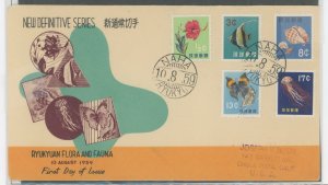 Ryukyu Islands 58-62 Typical minor wear as always see on this era of fdc's.