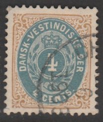 U.S. Scott Scott #18 Danish West Indies - Possession Stamp - Used Single