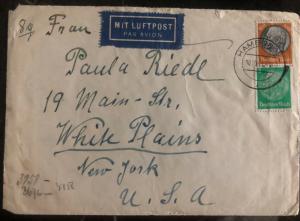 1941 Hamburg Germany Airmail Censored Cover To White Plains NY USA