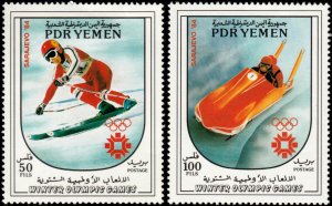 ✔️ YEMEN PDR 1983 - OLYMPIC GAMES SKIING BOBSLEIGH - Sc. 318/319 MNH ** [02Y10]