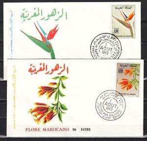 Morocco, Scott cat. 549-550. Moroccan Flowers issue. 2 First Day covers. ^