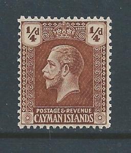 Cayman Islands #50 NH 1/4p King George V Wmk 4