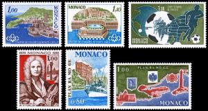 Monaco Scott 1107-1108, 1109, 1110, 1111-1112 (1978) Mint NH VF B