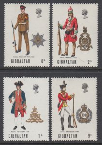 Gibraltar 226-229 Uniforms MNH VF