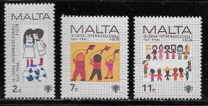 Malta Scott #'s 560 - 562 MNH