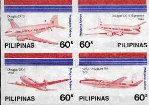 Philippines 1986 45th Airline Anniversary imperf se-tenan...