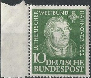 Germany 689 (mnh, slightly dg) 10pf Martin Luther (1952)