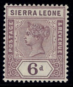 SIERRA LEONE QV SG49, 6d dull mauve, VLH MINT. Cat £12.