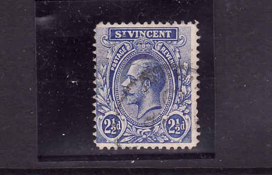 St. Vincent -Sc#107-2&1/2p ultra KGV used-1913-14-