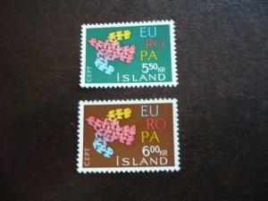 Stamps - Iceland - Scott# 340-341 - Mint Hinged Set of 2 Stamps