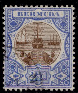 BERMUDA EDVII SG40, 2½d brown & ultramarine, FINE USED.